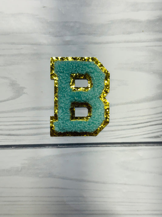 B TEAL GOLD GLITTER
