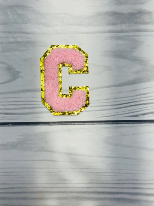 C PINK GOLD GLITTER
