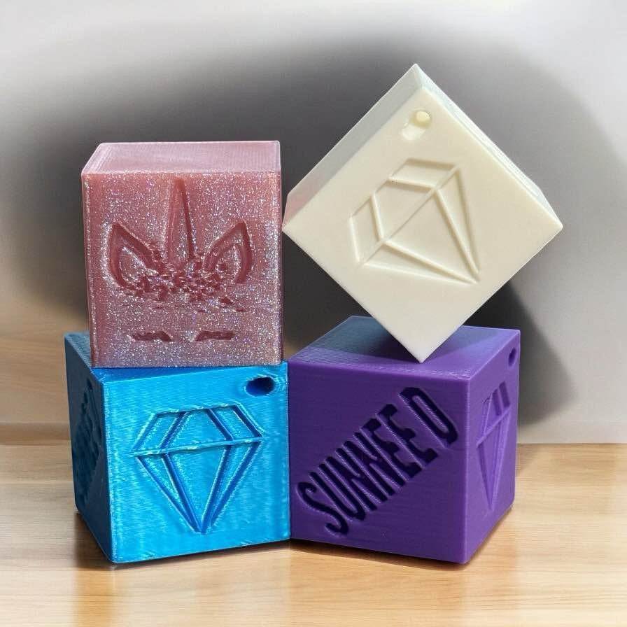 BP inspired cube Keychain Charm